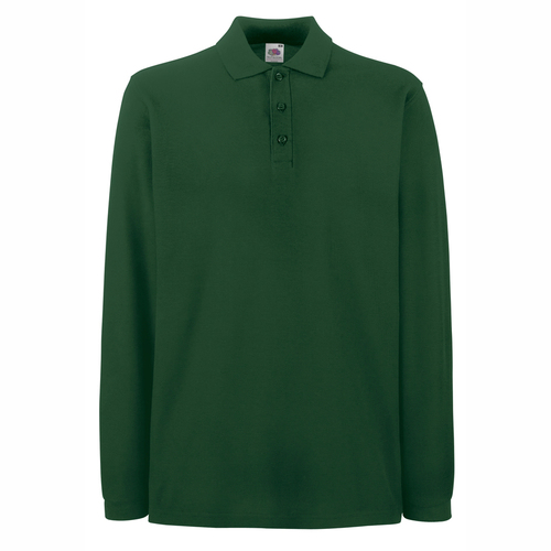 PREMIUM LONG SLEEVE POLO ID46  Forest  ΠΡΑΣΙΝΟ